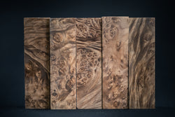 Stabilized Maple Burl Blocks (6 x 1.25 x 1 inch +/- 1/8)